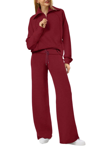The CloudSoft Set™ – Half-Zip Top & Wide-Leg Pants