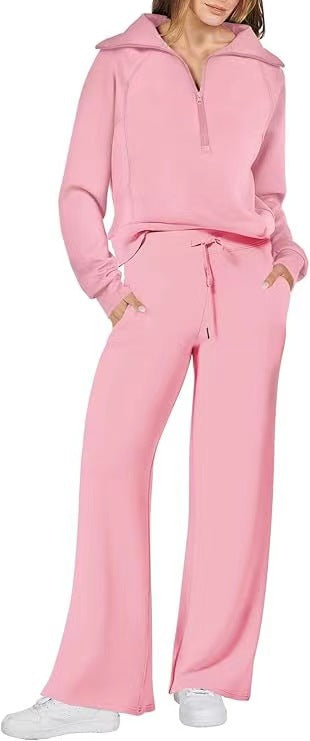 The CloudSoft Set™ – Half-Zip Top & Wide-Leg Pants