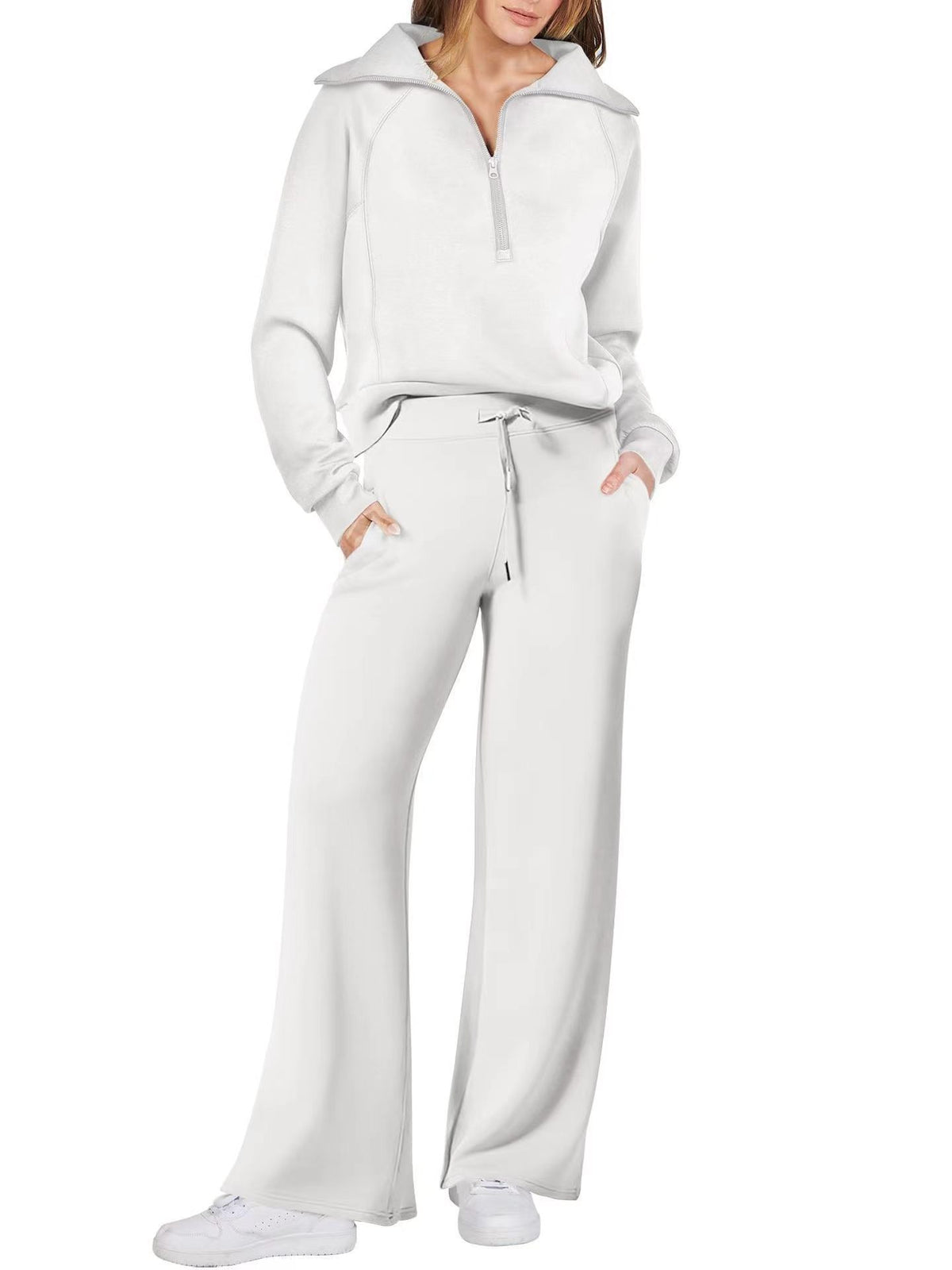 The CloudSoft Set™ – Half-Zip Top & Wide-Leg Pants