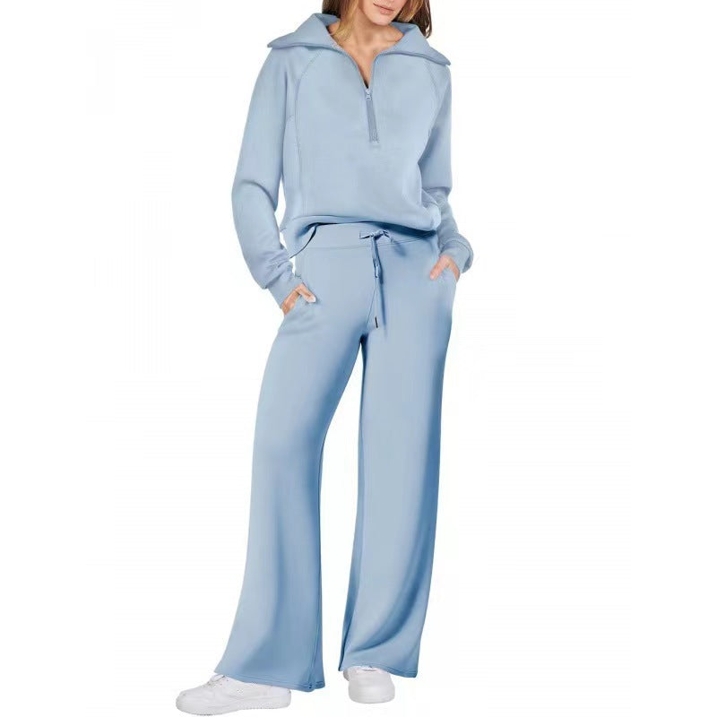 The CloudSoft Set™ – Half-Zip Top & Wide-Leg Pants