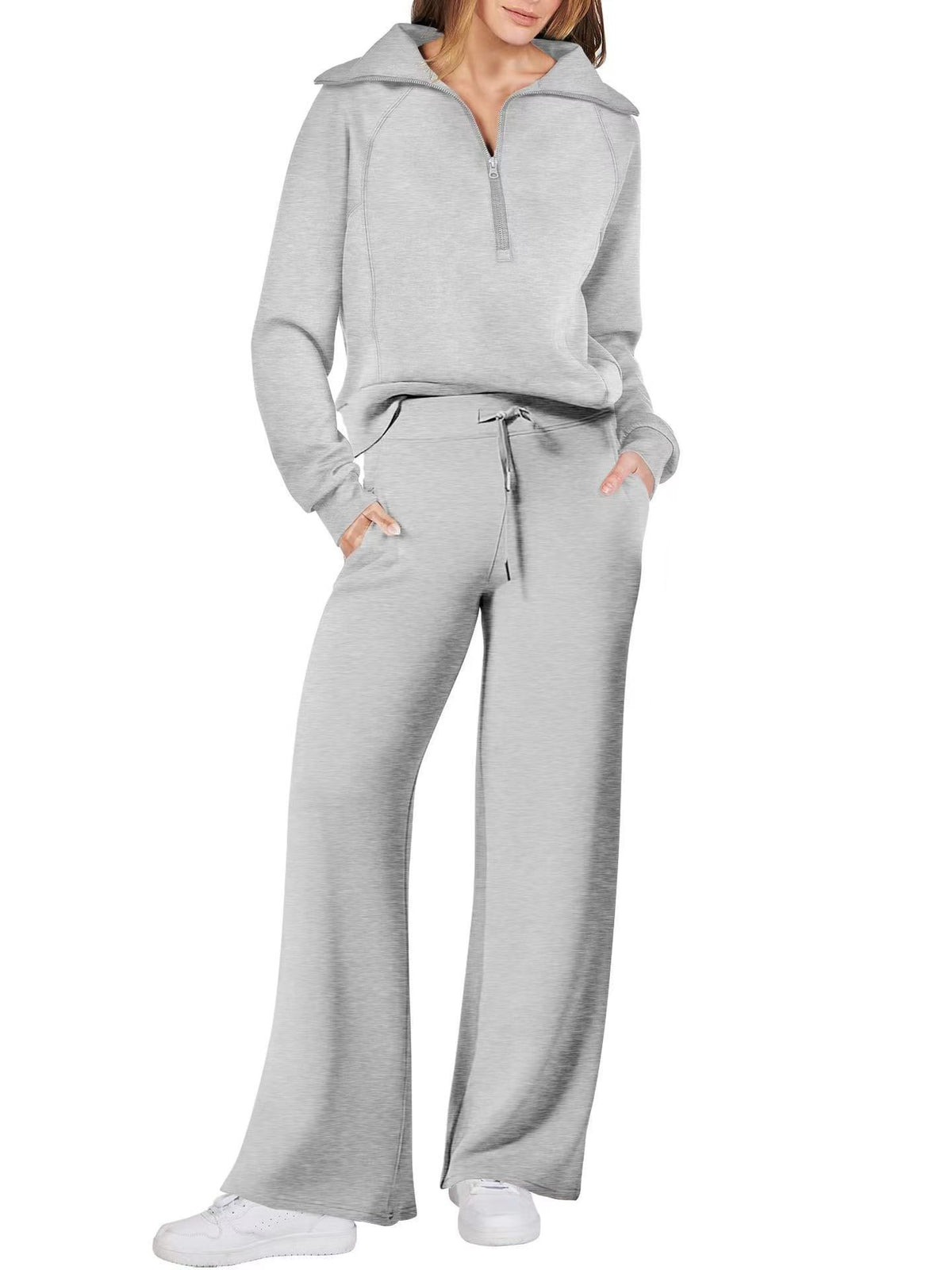 The CloudSoft Set™ – Half-Zip Top & Wide-Leg Pants