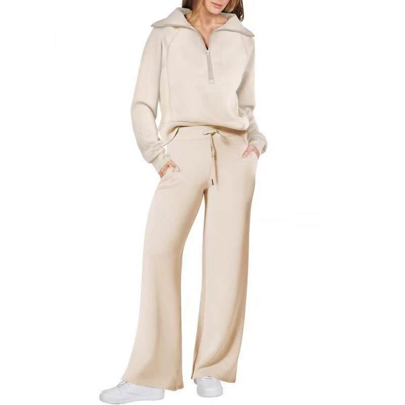 The CloudSoft Set™ – Half-Zip Top & Wide-Leg Pants