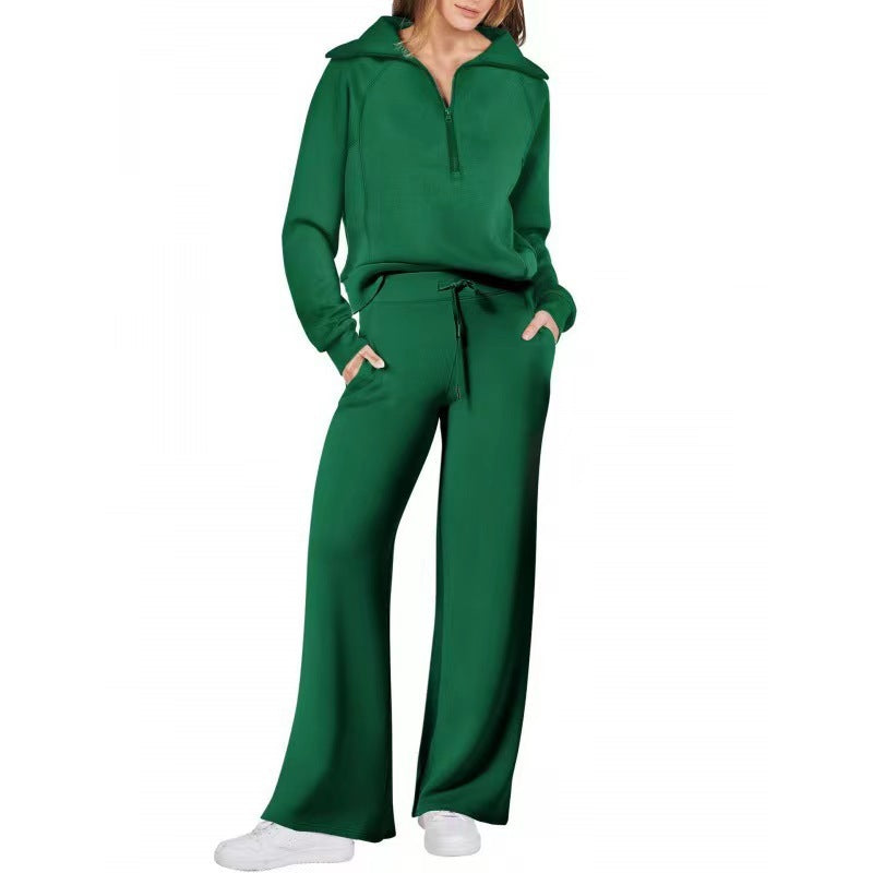 The CloudSoft Set™ – Half-Zip Top & Wide-Leg Pants
