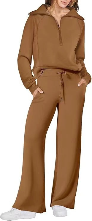 The CloudSoft Set™ – Half-Zip Top & Wide-Leg Pants