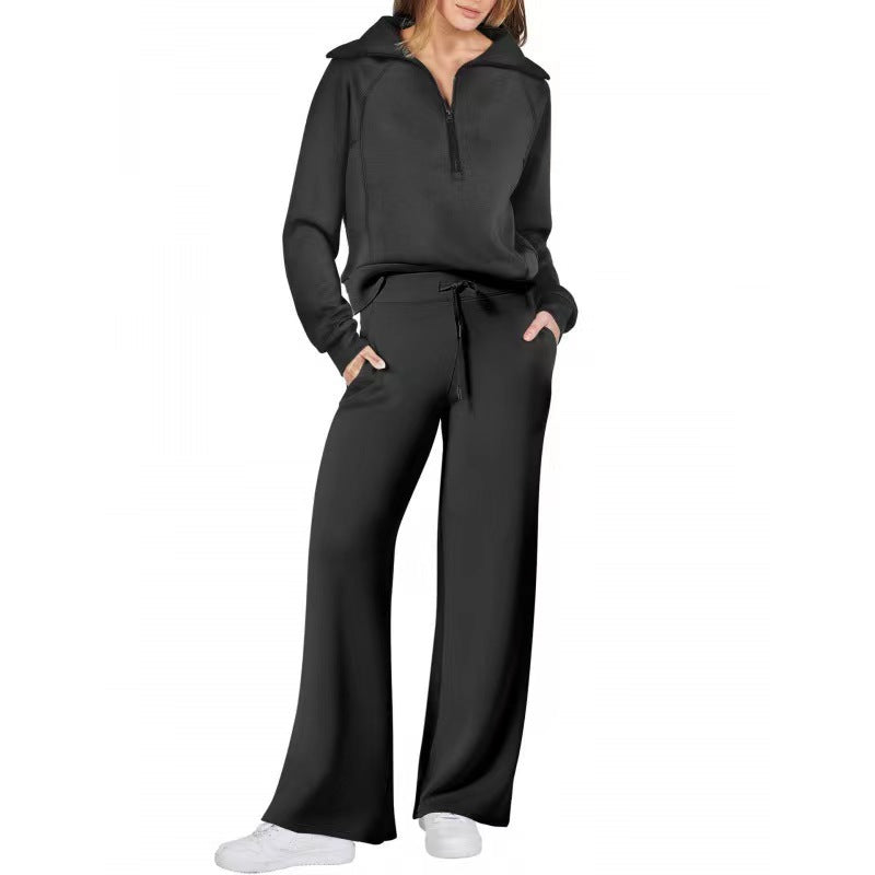 The CloudSoft Set™ – Half-Zip Top & Wide-Leg Pants