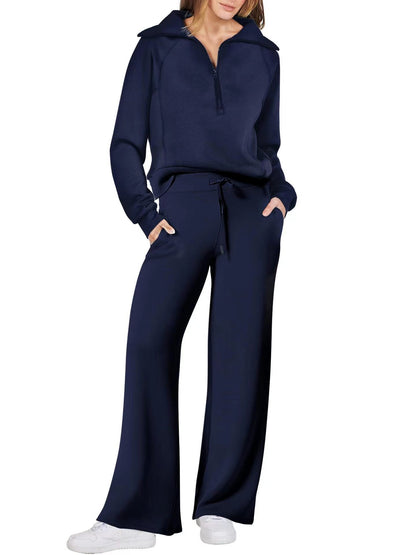The CloudSoft Set™ – Half-Zip Top & Wide-Leg Pants
