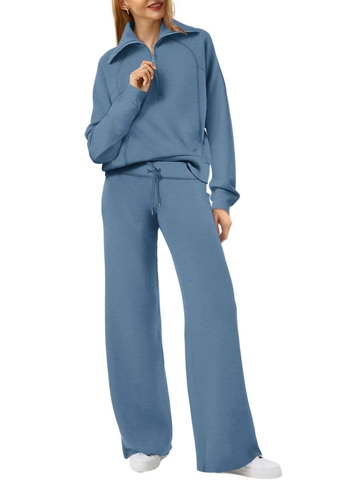 The CloudSoft Set™ – Half-Zip Top & Wide-Leg Pants