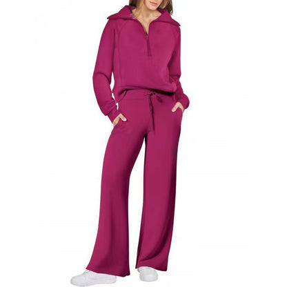 The CloudSoft Set™ – Half-Zip Top & Wide-Leg Pants