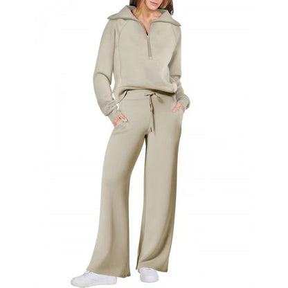 The CloudSoft Set™ – Half-Zip Top & Wide-Leg Pants