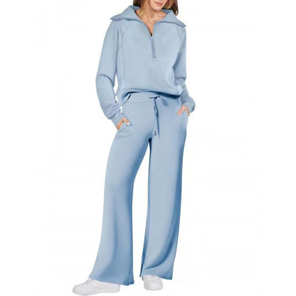 The CloudSoft Set™ – Half-Zip Top & Wide-Leg Pants