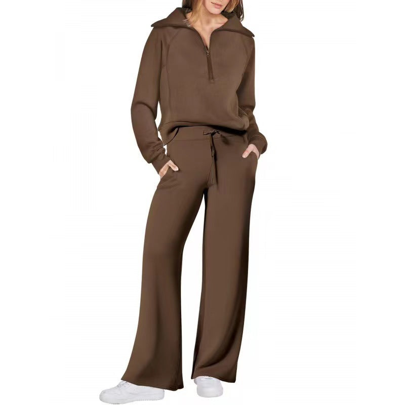The CloudSoft Set™ – Half-Zip Top & Wide-Leg Pants